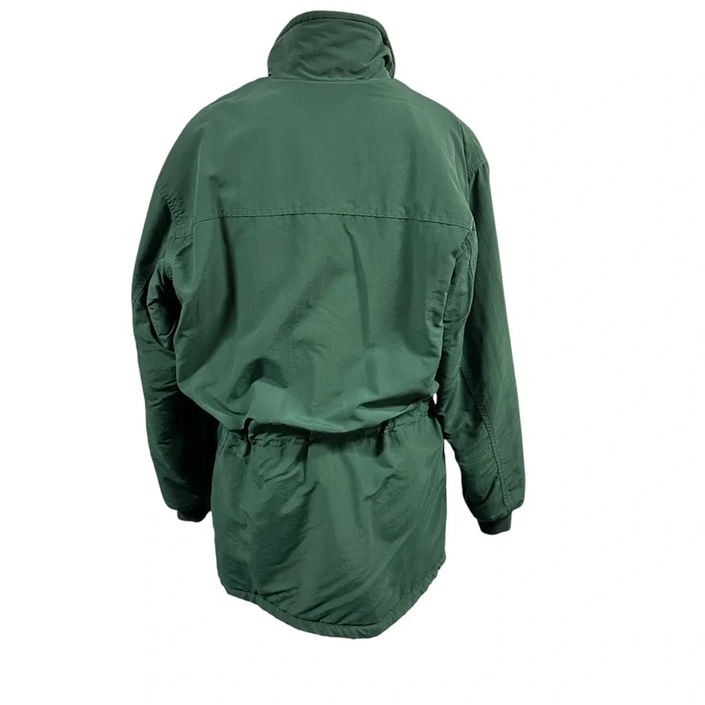 MENS J. Crew Forest Green Peacoat Parka Fleece Lined Winter Coat Utility Jacket